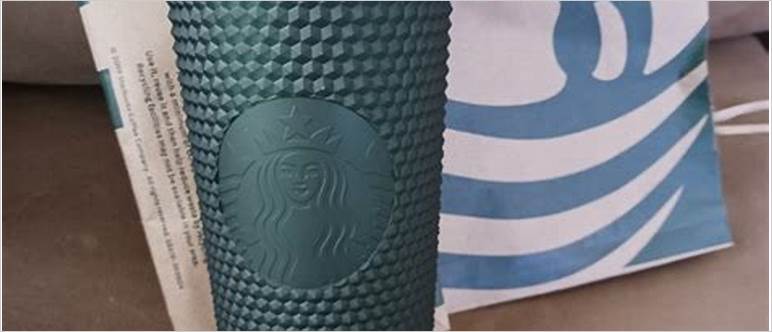 Starbucks cups dark green